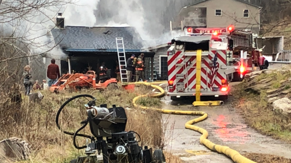 Firefighters battle house fire in Glen Dale WTOV