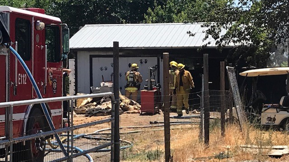 Outbuilding catches fire in Corning KRCR