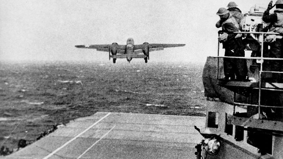 Doolittle Raid USS Hornet B-25 takeoff.jpg Doolittle Raid USS Hornet B-25 takeoff.jpg
