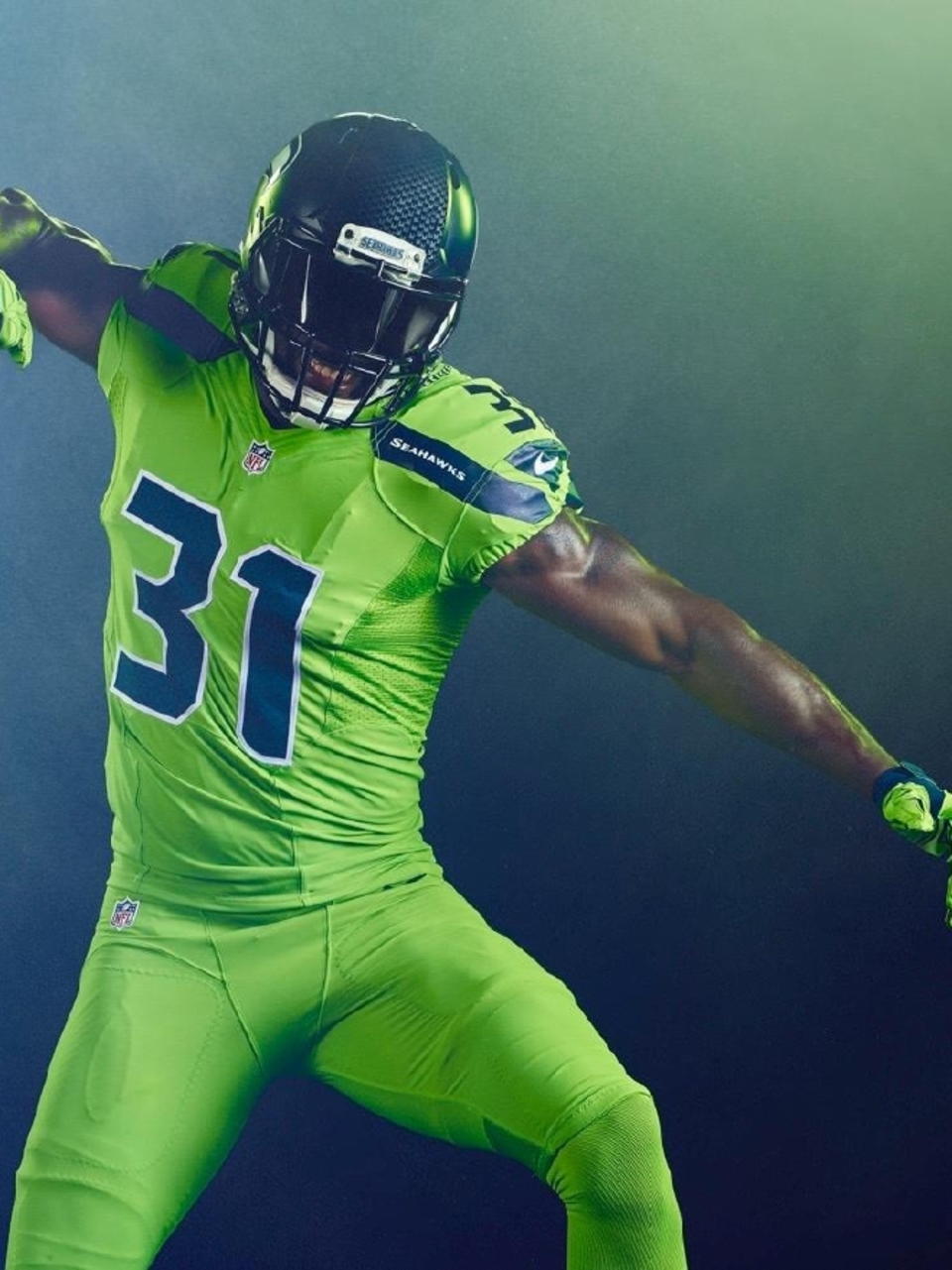 action green seahawks jersey