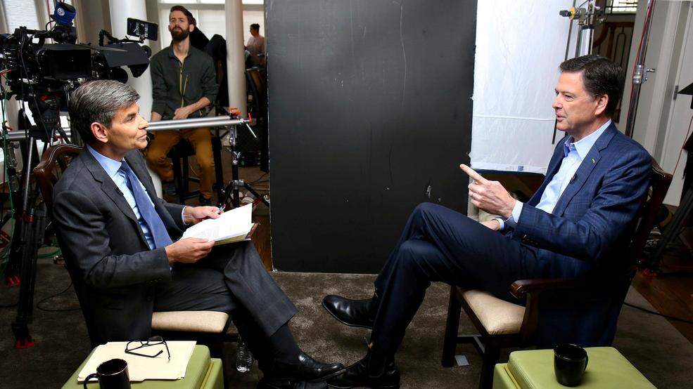 Trump-Comey Book James Comey book ABC interview AP16.jpg