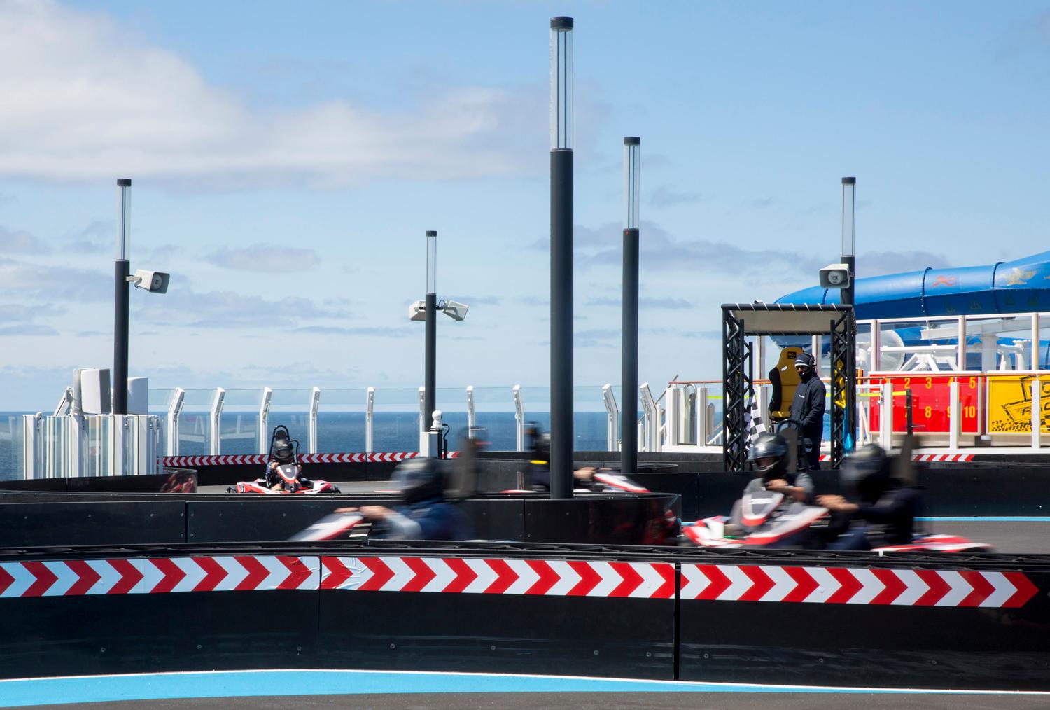 Photos The world's longest race track at sea is on a cruise ship