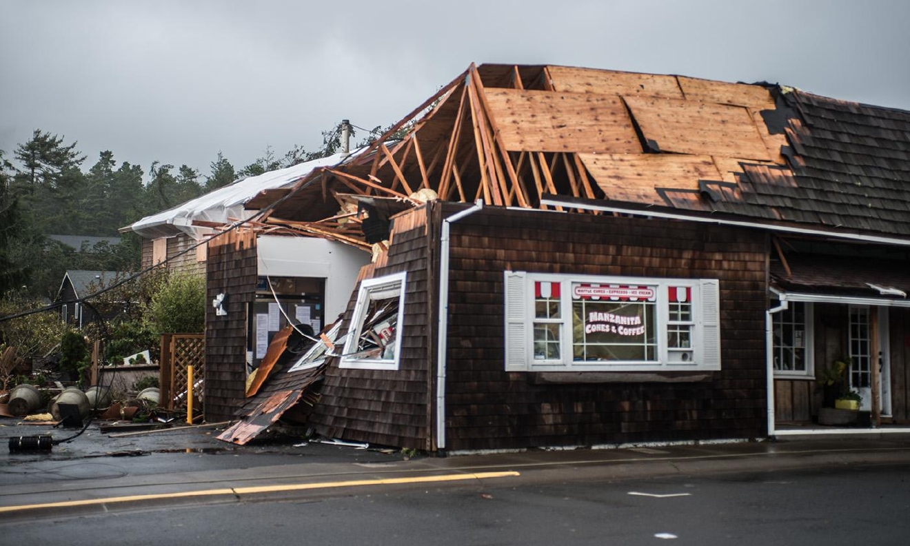 Cleanup begins in Manzanita after tornado, heavy rain pummel town KVAL